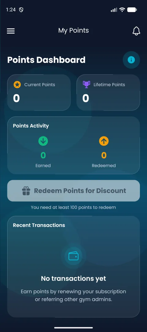 Rewards points on mobile