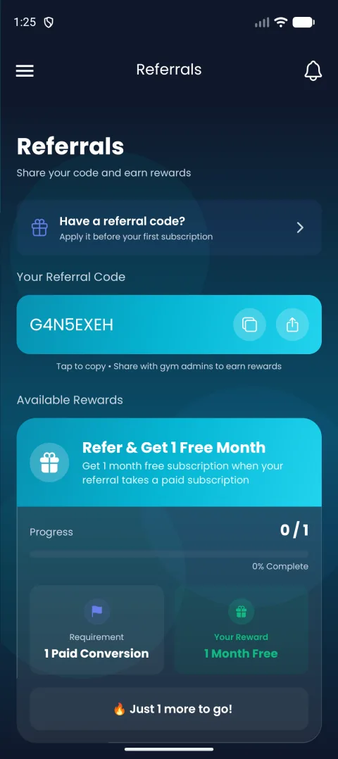 Referrals on mobile