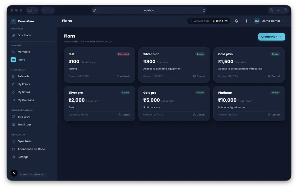 4. Configure membership plans